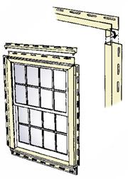 Coupez un onglet dans la fin de la J-canal sur une porte ou une fenêtre, puis pliez-le dans le canal latéral pour former une goutte de pluie.
