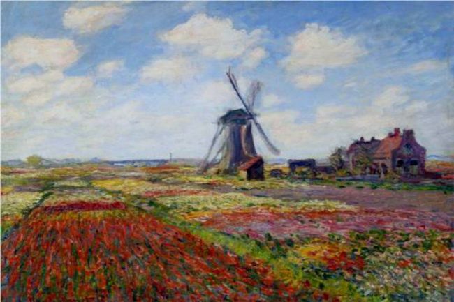 Les éoliennes pour utilisation à domicile, les champs de tulipes Avec Le Rijnsburg Windmill, Claude Monet